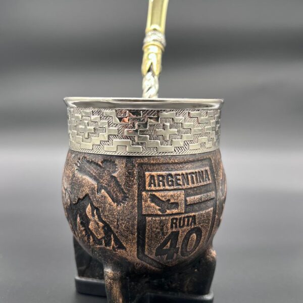 Mate Imperial El Andino Ruta 40 Patagonia Virola Cincelada
