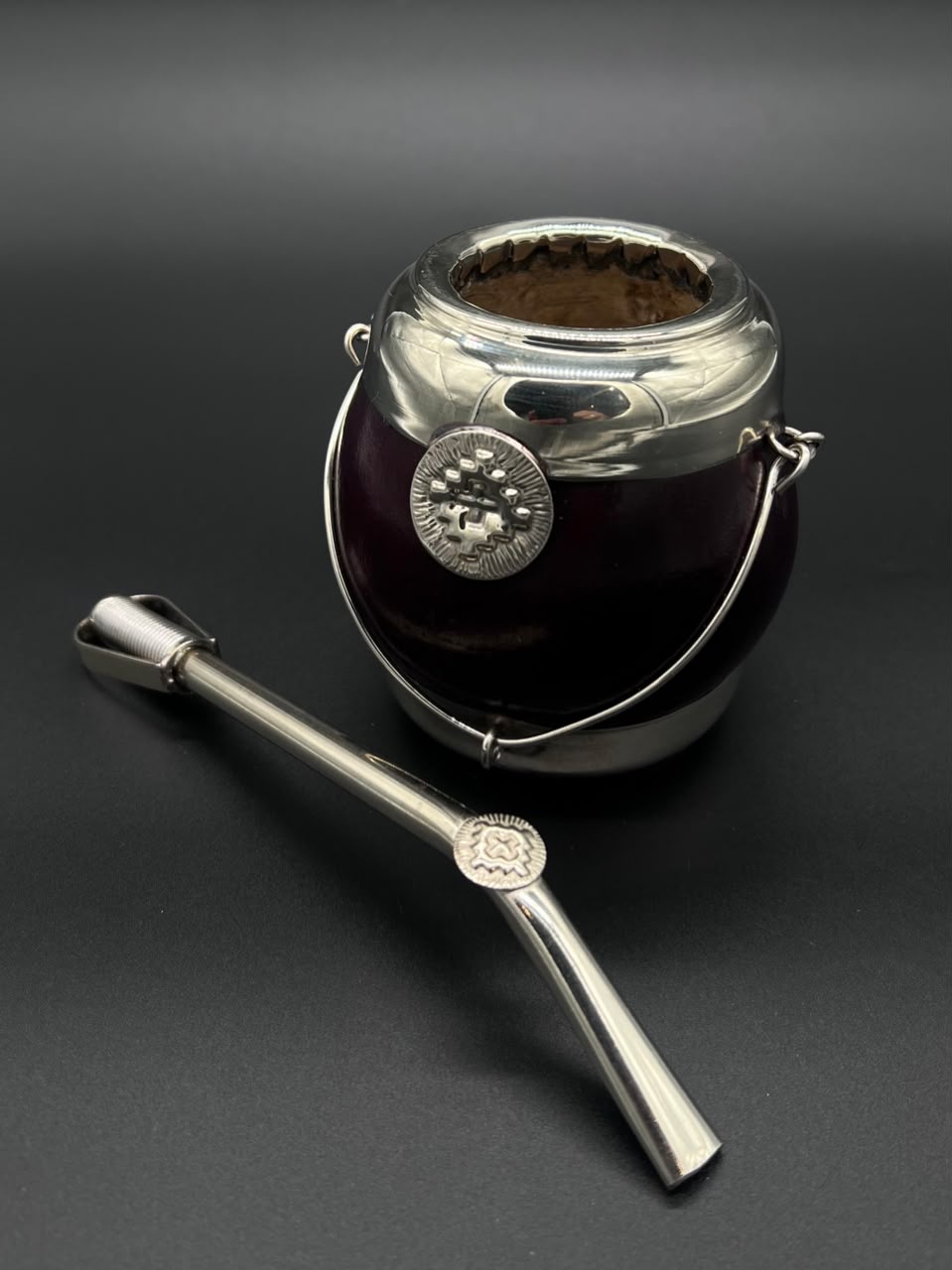 Mate Tradicional Porito Premium Negro Base de Alpaca