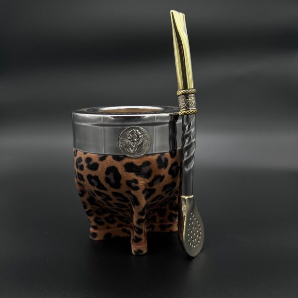 Mate Imperial Animal Print Cuero Estampado Virola Lisa