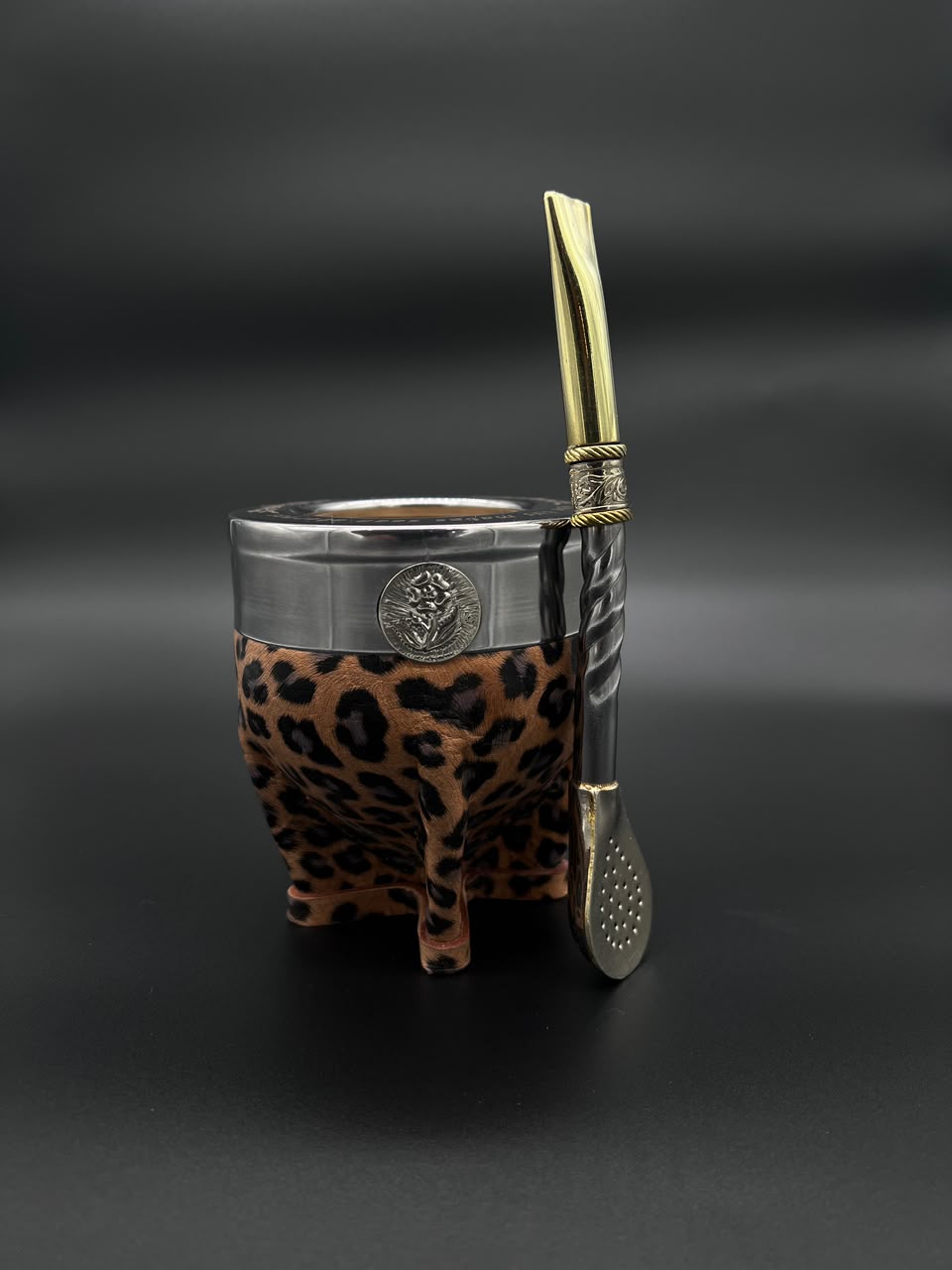 Mate Imperial Animal Print Cuero Estampado Virola Lisa