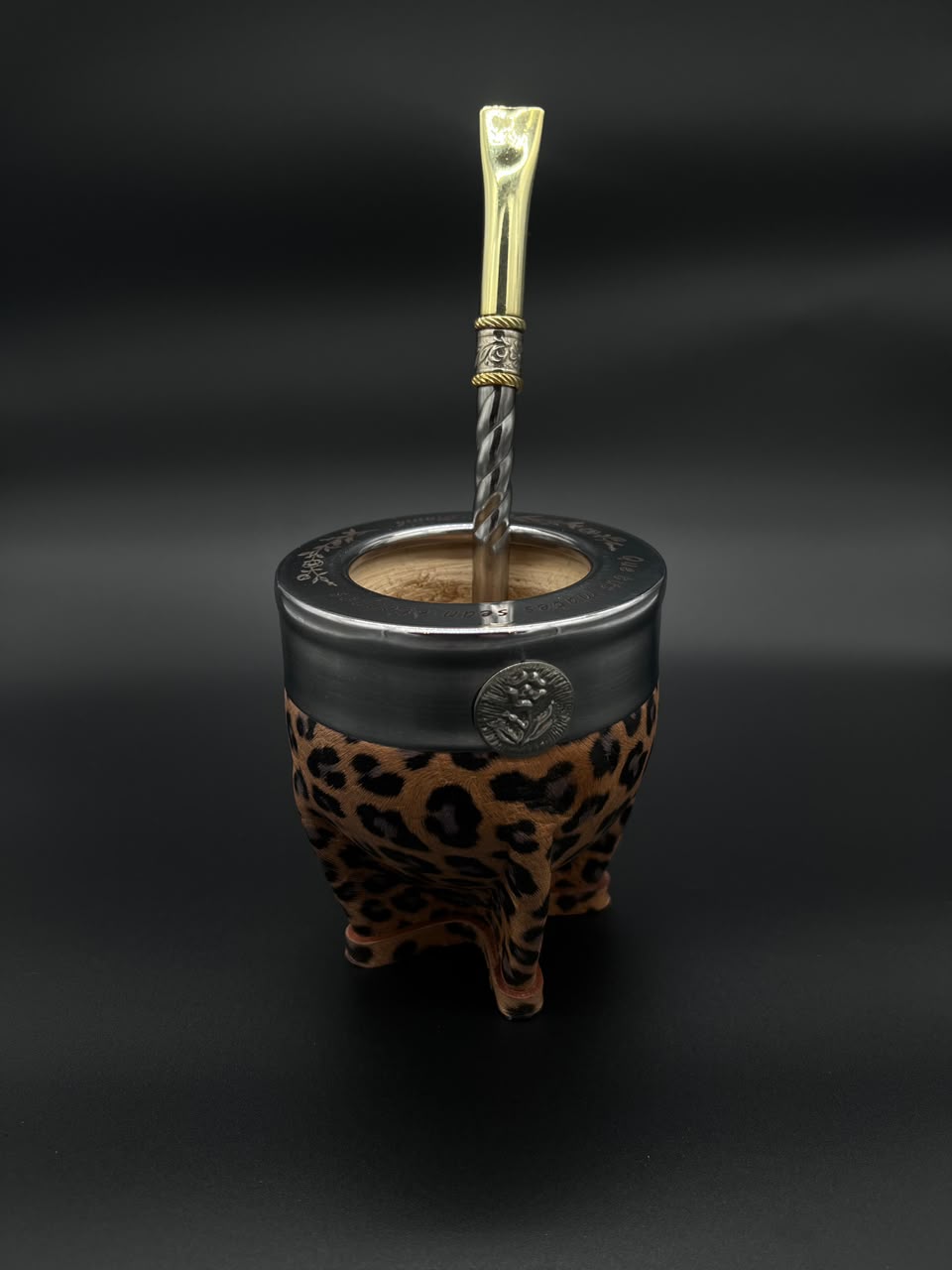 Mate Imperial Animal Print Cuero Estampado Virola Lisa - Imagen 2
