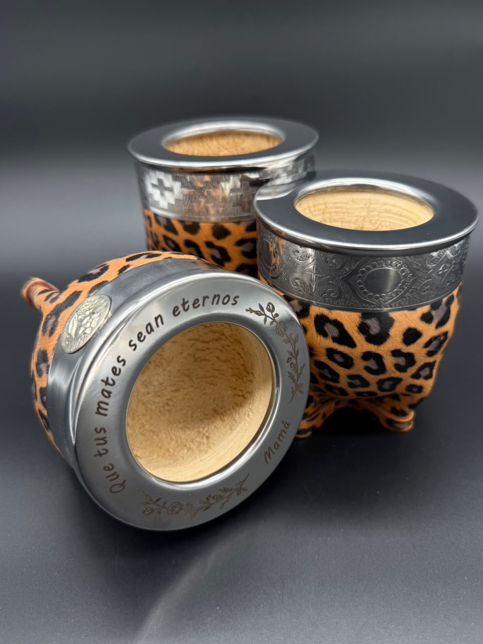 Mate Imperial Animal Print Cuero Estampado Virola Lisa - Imagen 3