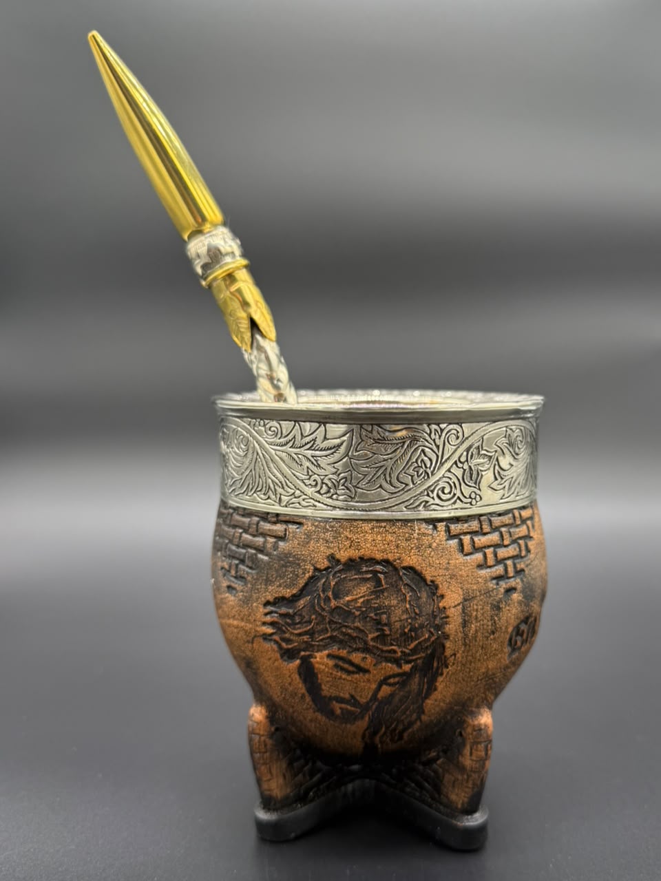 Mate Imperial Cristo Virola Cincelada - Imagen 4