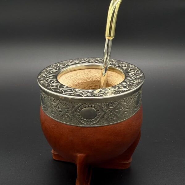 Mate Imperial Virola Cincelada Marrón