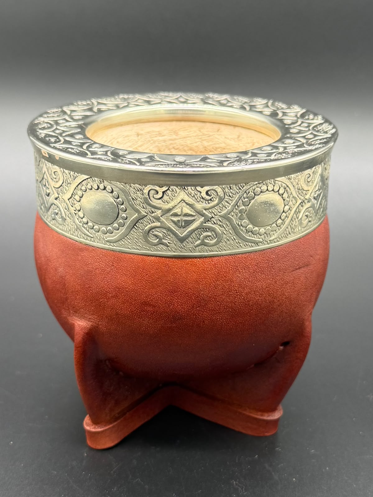 Mate Imperial Virola Cincelada Marrón - Imagen 2