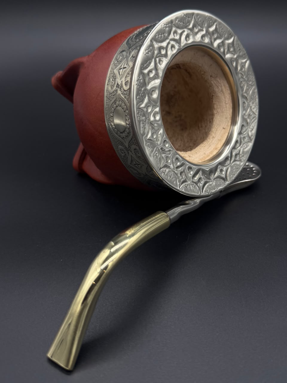 Mate Imperial Virola Cincelada Marrón - Imagen 4
