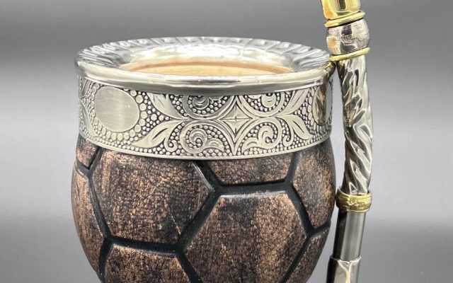 Mate premium colección Fútbol con virola de acero y diseño deportivo SF Premium